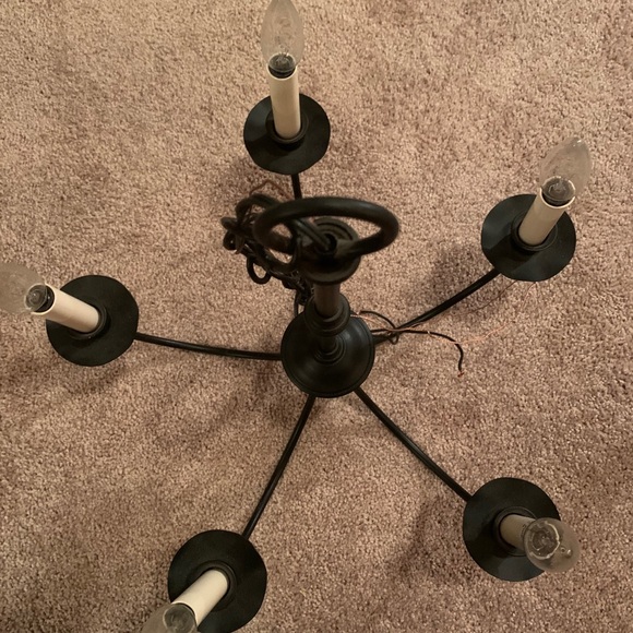 Wrought Iron Chandelier - Picture 4 of 10